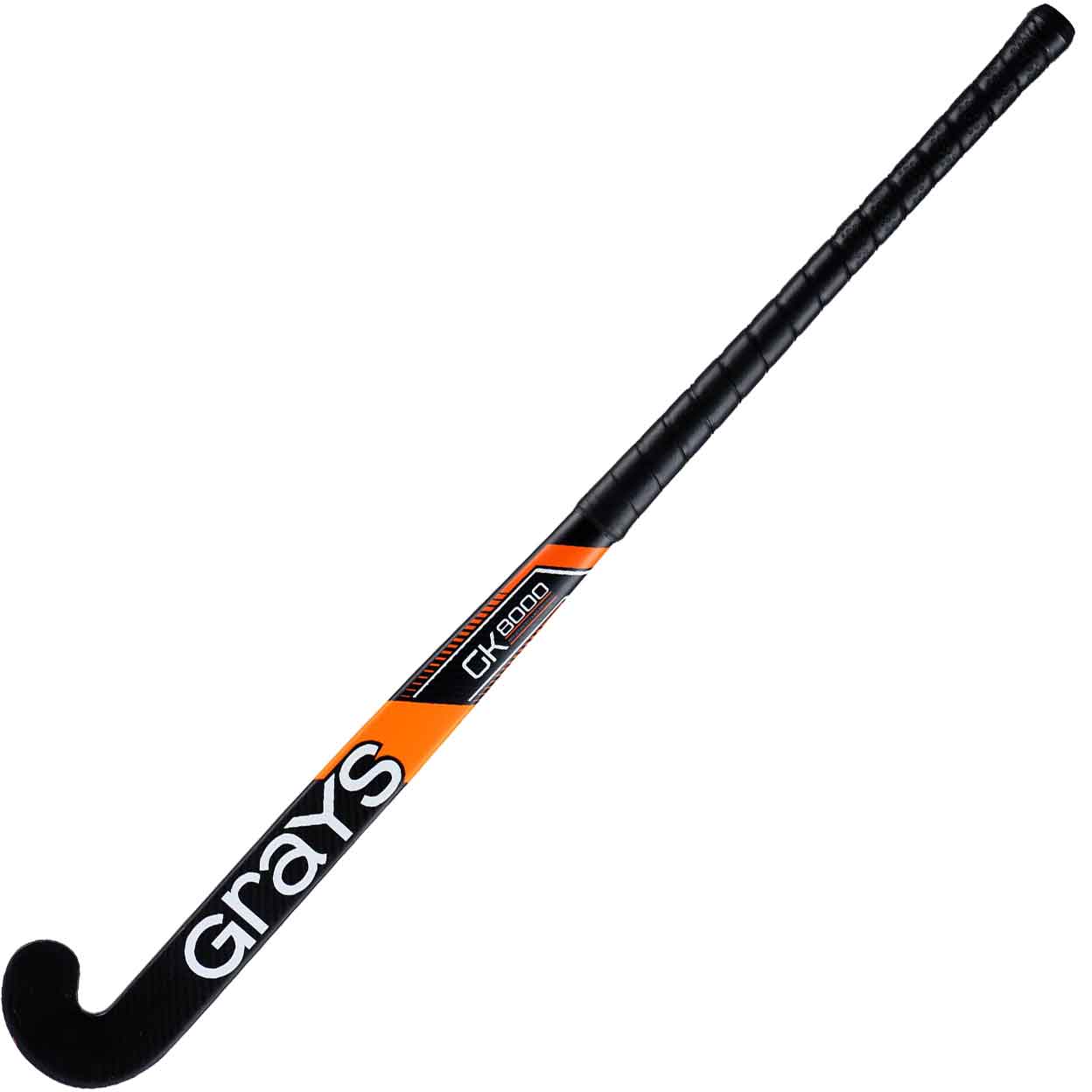 front of the Grays GK8000 Goalie Composite Field Hockey Stick