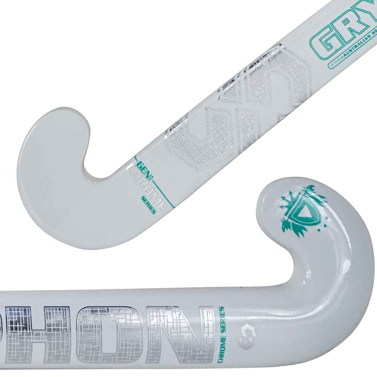 Close up of the Gryphon Cobra Pro Indoor Composite Field Hockey Stick