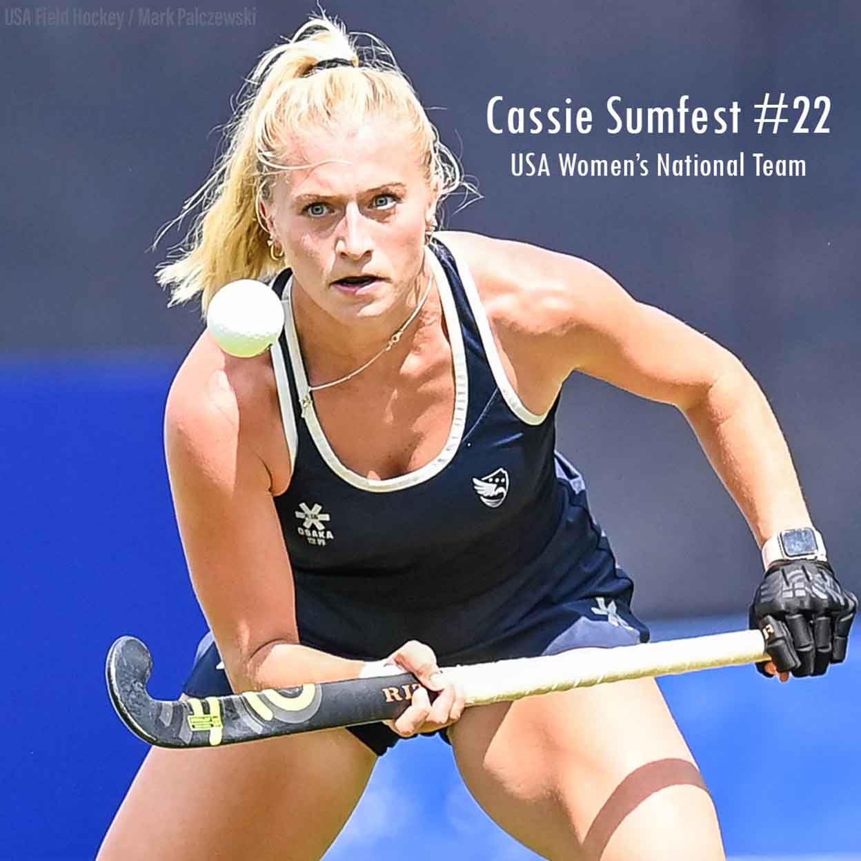 Cassie Sumfest uses an Ritual Specialist 95 Composite Field Hockey Stick