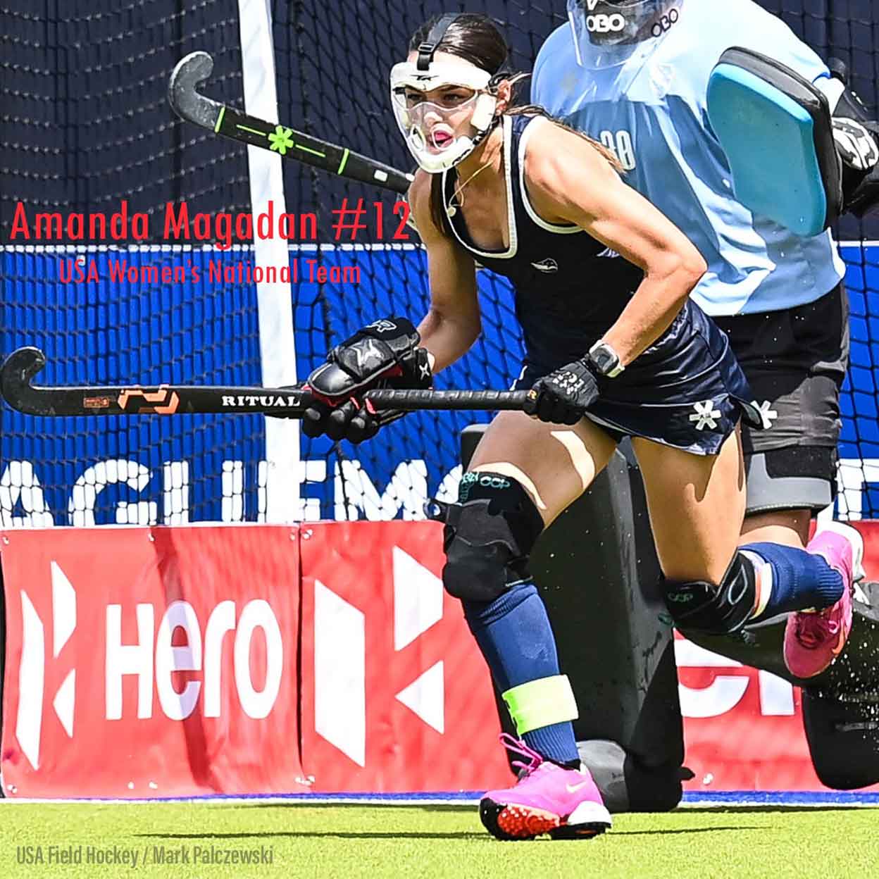 USA Field Hockey Team player using a Ritual Velocity 95 Composite Field Hockey Stick