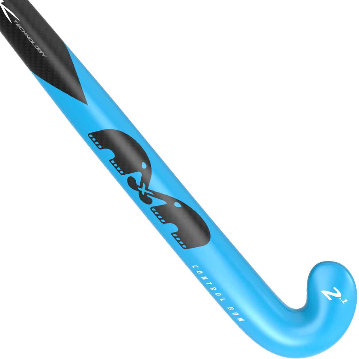 Close up of the back of the TK 2.1 Control Bow Composite Field Hockey Stick