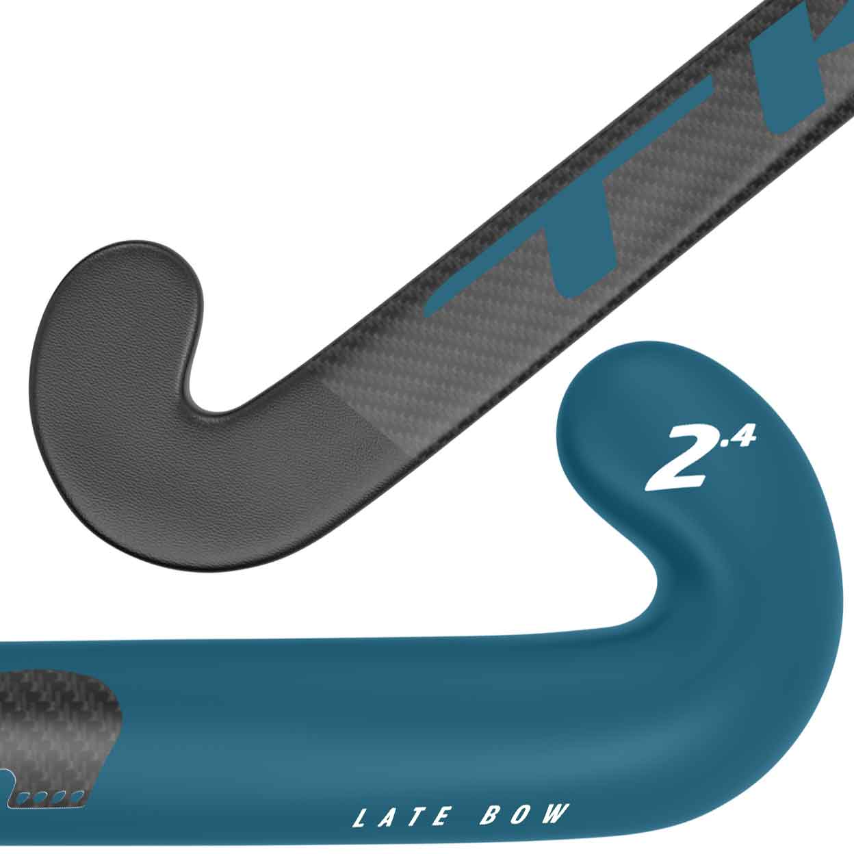 Close up of the TK 2.4 Late Bow Composite Field Hockey Stick toes