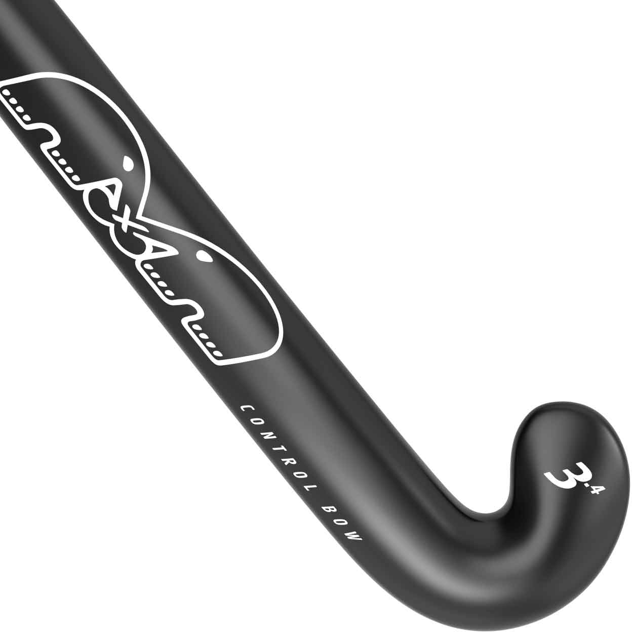 close up of TK 3.4 Control Bow Composite Field Hockey Stick