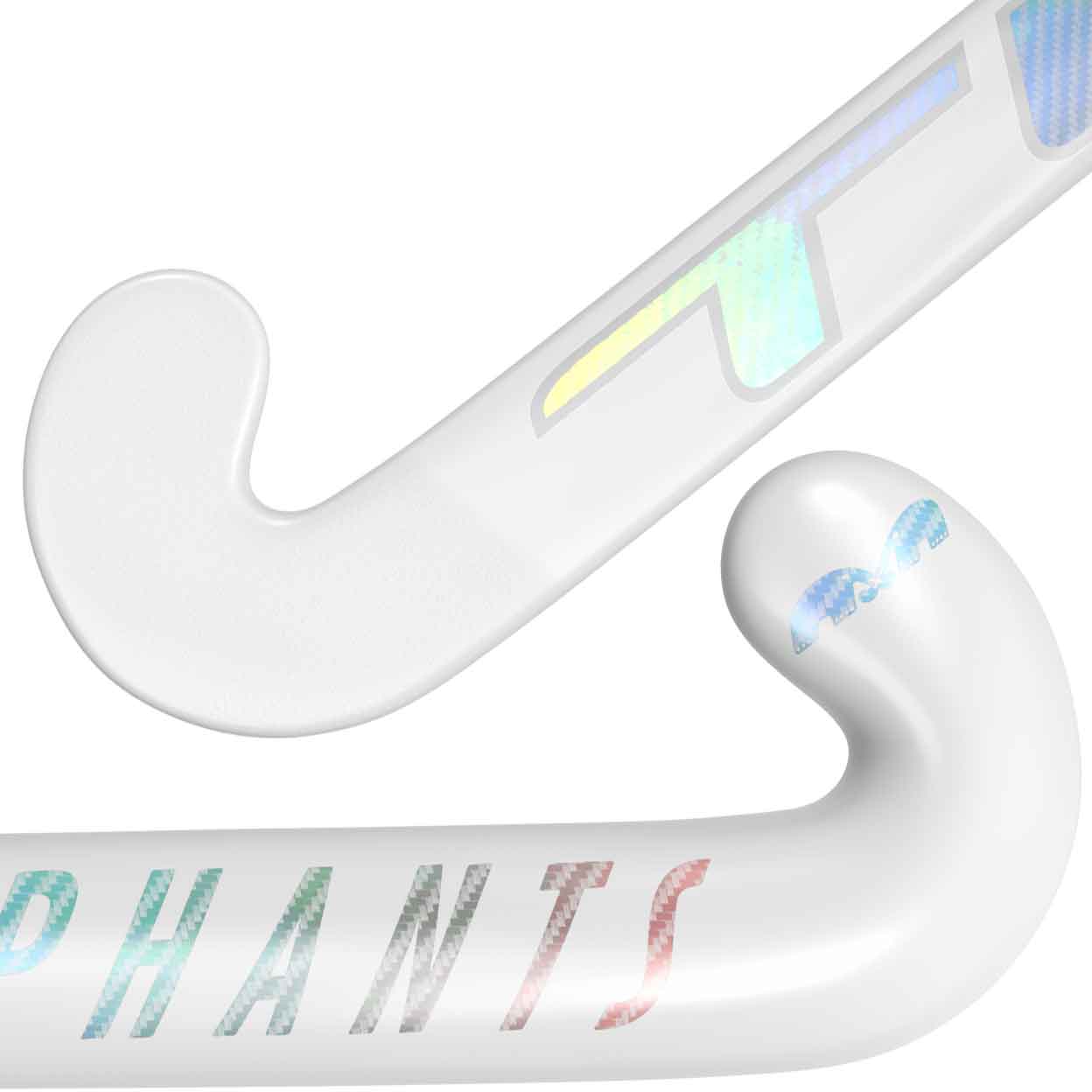 Close up of the TK Black Elephant 2 Late Bow Composite Field Hockey Stick