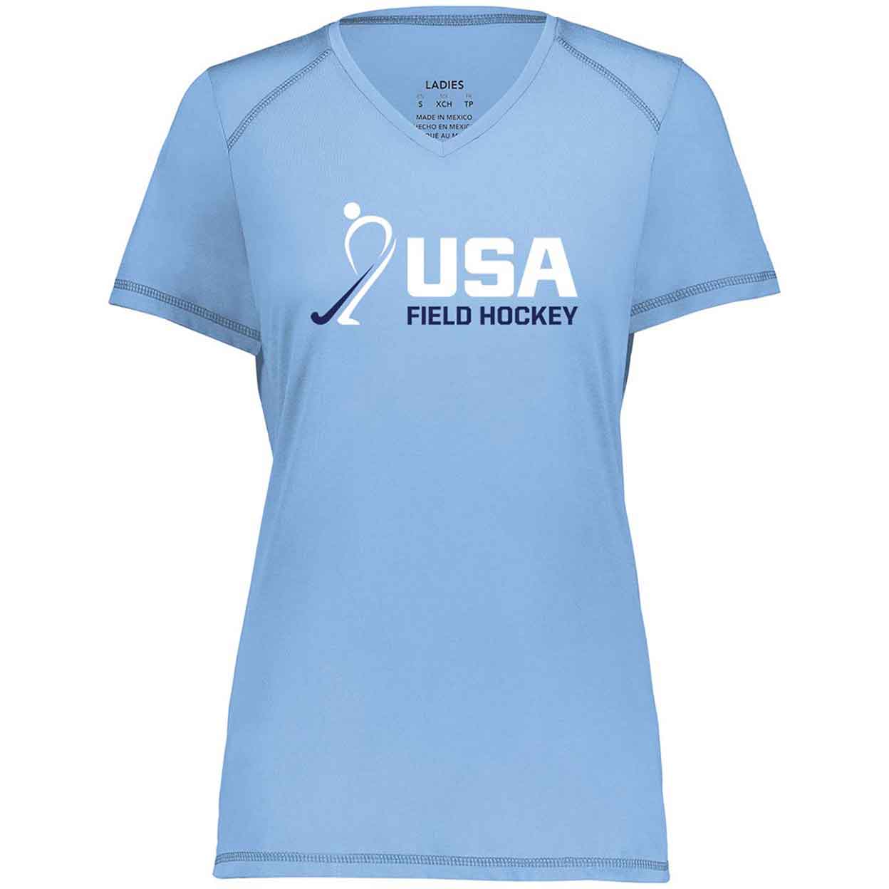 Light blue USA Field Hockey Ladies Super Soft-Spun Poly Tee