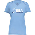 Light blue USA Field Hockey Ladies Super Soft-Spun Poly Tee