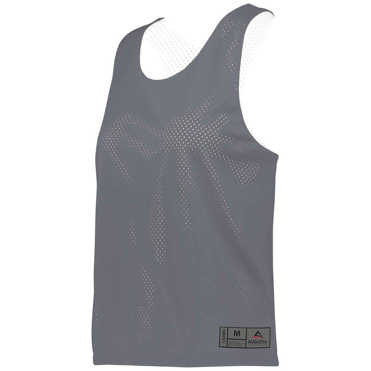 Augusta Ladies Mesh Reversible Pinnie grey 