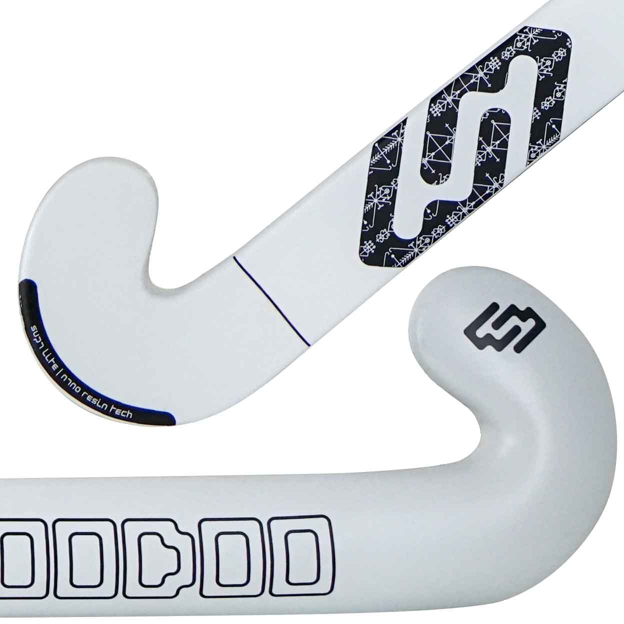Close up of the Voodoo Limitless Blanco Composite Field Hockey Stick toe