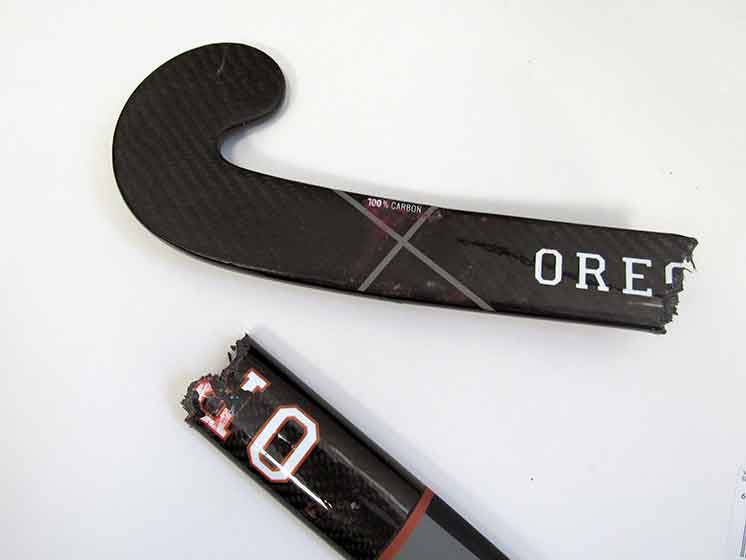 Field Hockey Stick broken in two.