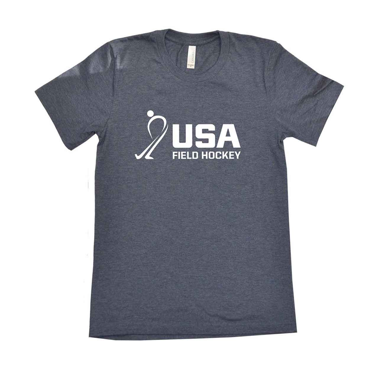 Blue USA Field Hockey Heathered Tee