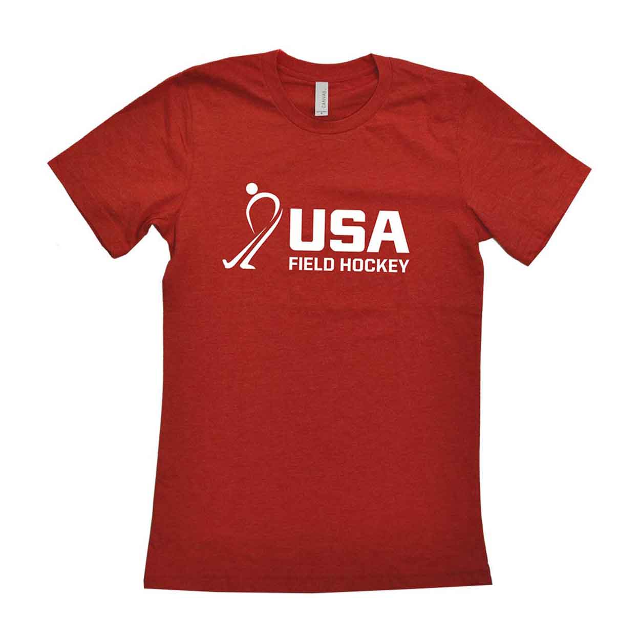 Red USA Field Hockey Heathered Tee