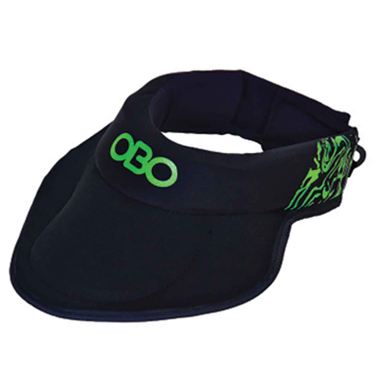angled view of the OBO Robo Throat Guard And Bib