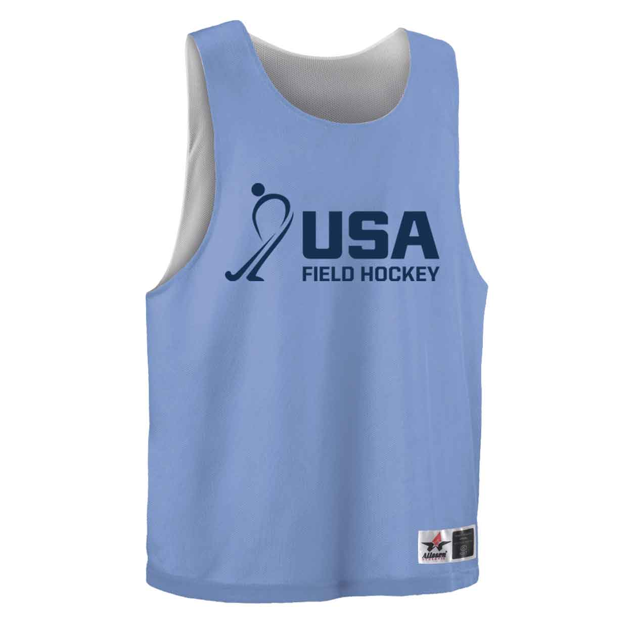 Light blue USA Field Hockey Reversible Pinnie