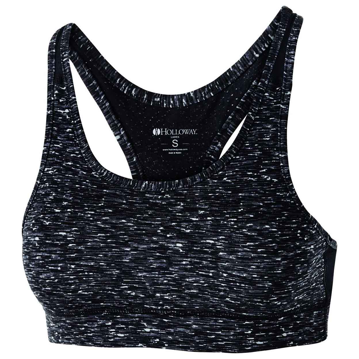 Black with white specks Holloway Ladies Vent Bra