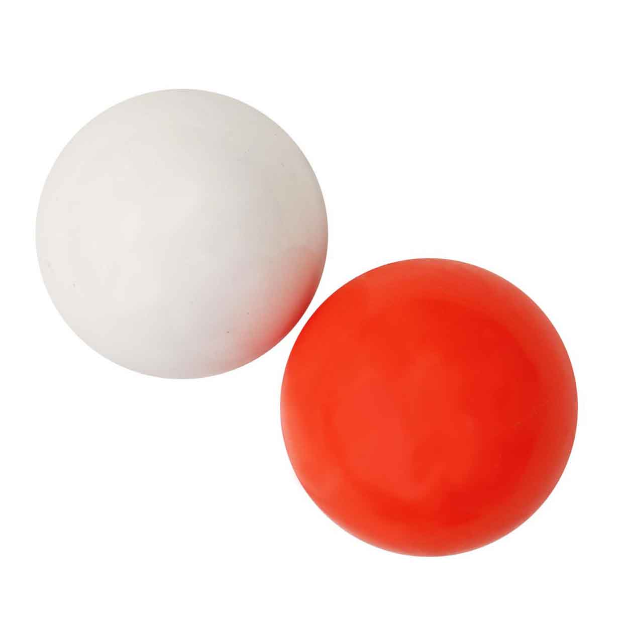 Longstreth Practice Balls one white one orange.
