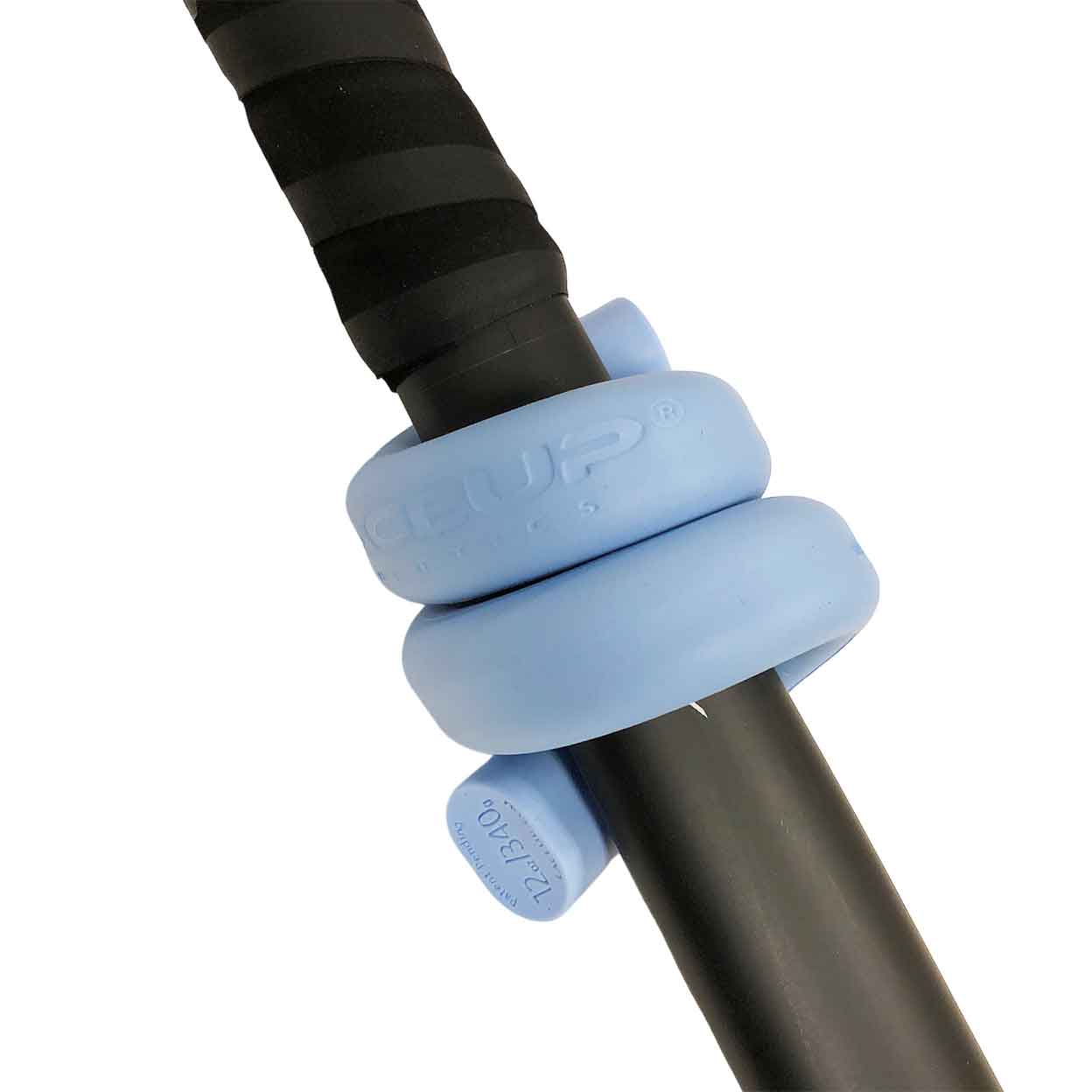LaceUp 12 oz. Field Hockey Training Weight on a stick
