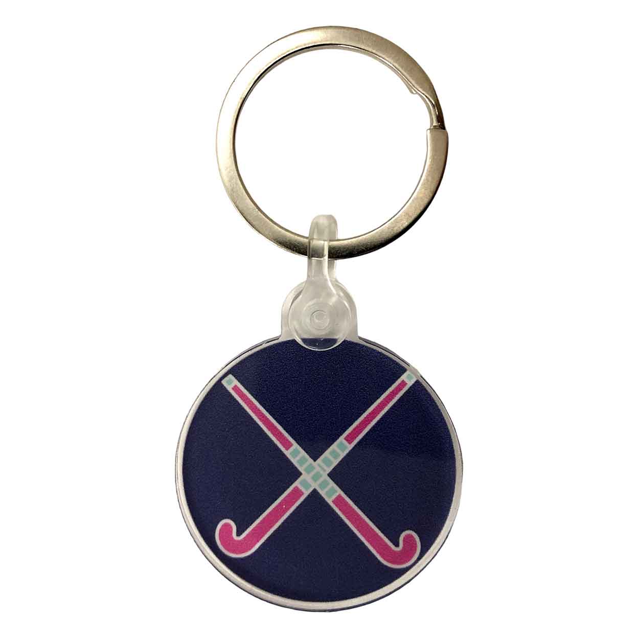 Field Hockey Crossed Stick Acrylic Keychain