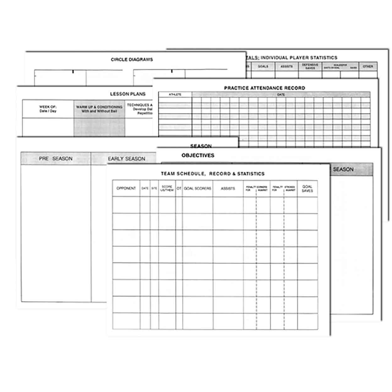 Field Hockey Season Planner inside pages