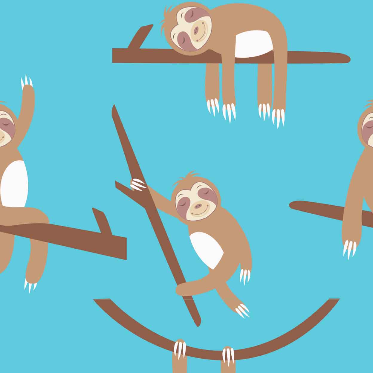 Hocsocx Under Shin-Guard Socks sloths pattern