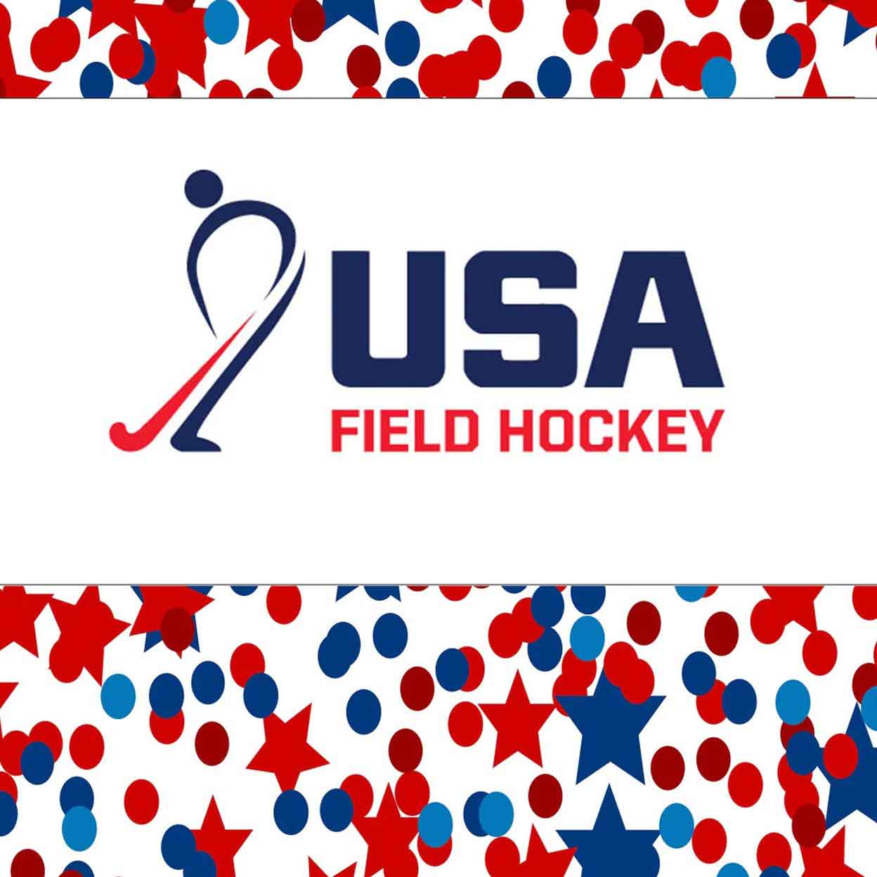 Hocsocx Footless Leg Sleeve USA Field Hockey stars and dots pattern 