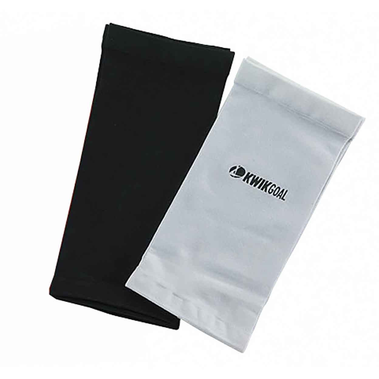 Kwik Goal Compression Sleeve one in black and one in white