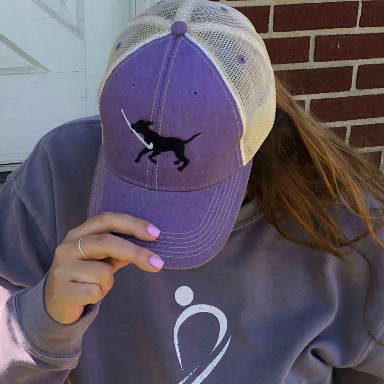 Field Hockey Dog Trucker Hat