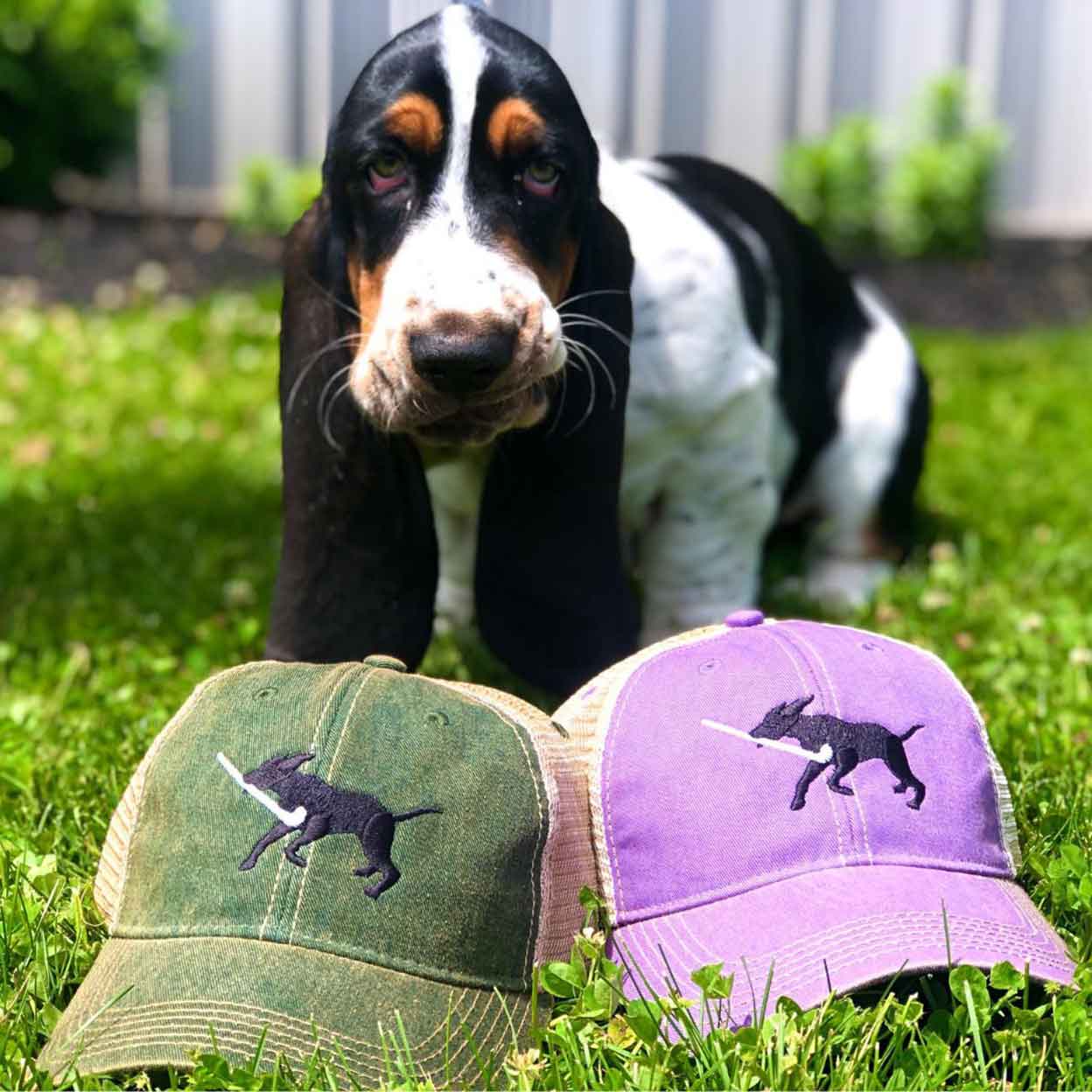 Field Hockey Dog Trucker Hat