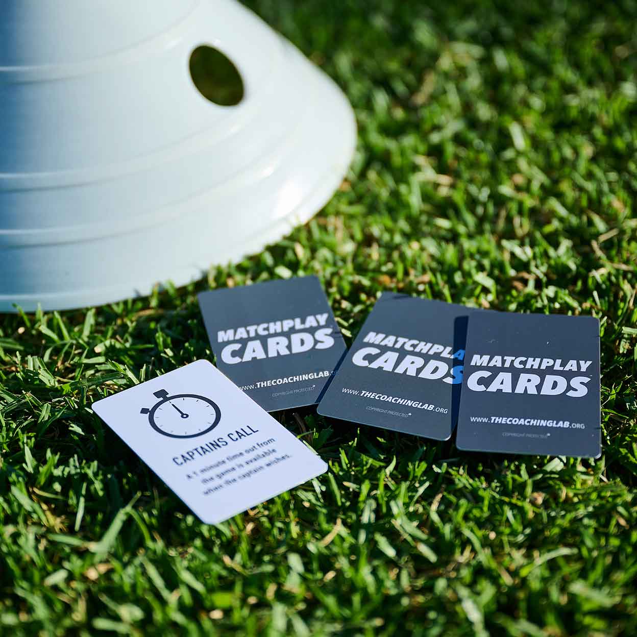 MatchPlay Cards laying on the field