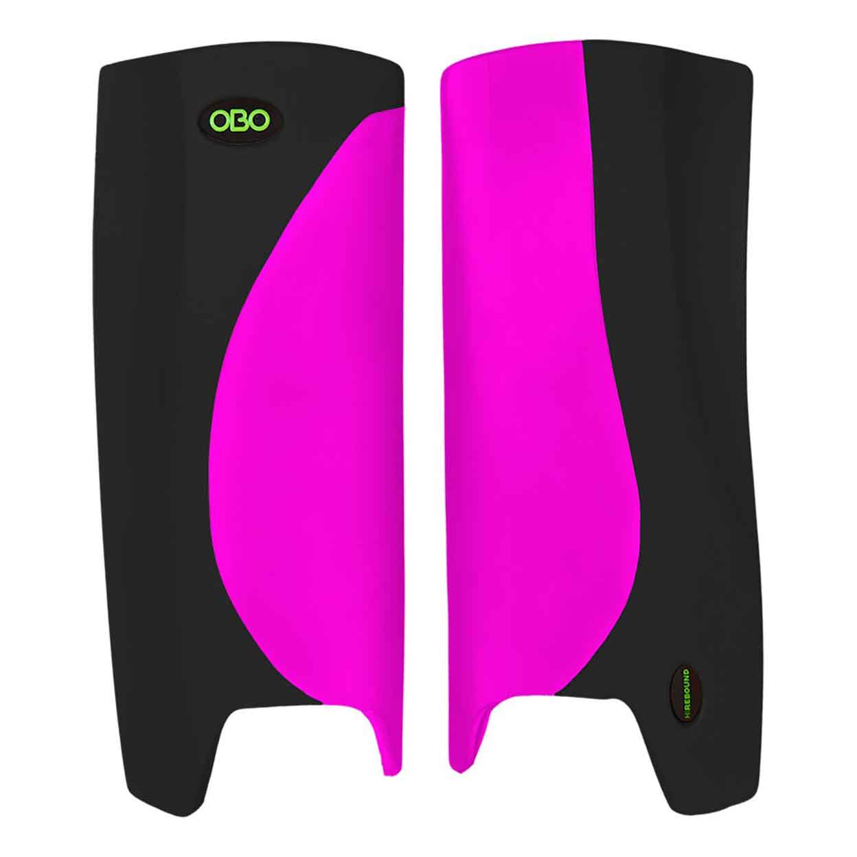 OBO Robo Hi-Rebound Field Hockey Goalkeeping Legguards black and pink