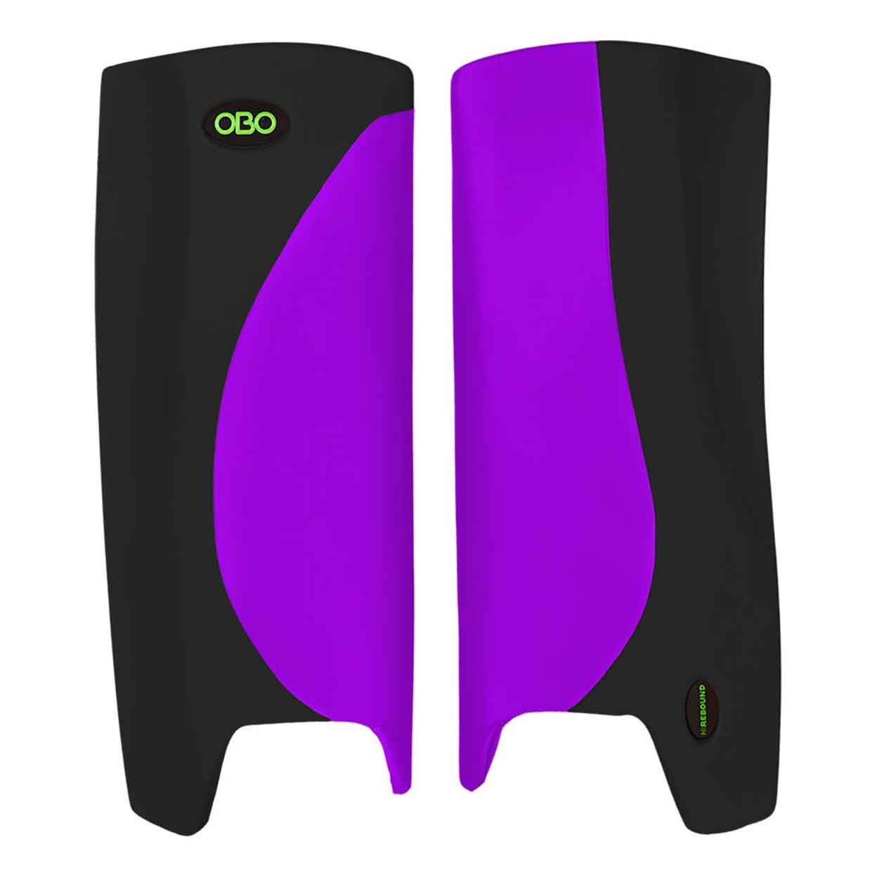 OBO Robo Hi-Rebound Field Hockey Goalkeeping Legguards black and purple