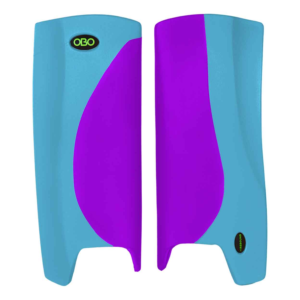 blue and purple OBO Robo Hi-Rebound Field Hockey Goalkeeping Legguards