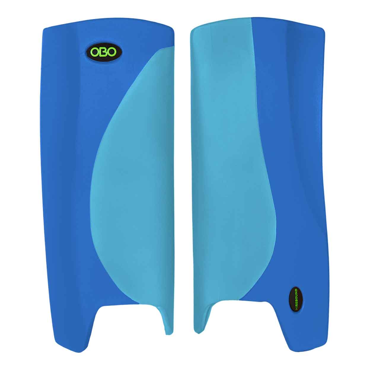 royal and light blue OBO Robo Hi-Rebound Field Hockey Goalkeeping Legguards