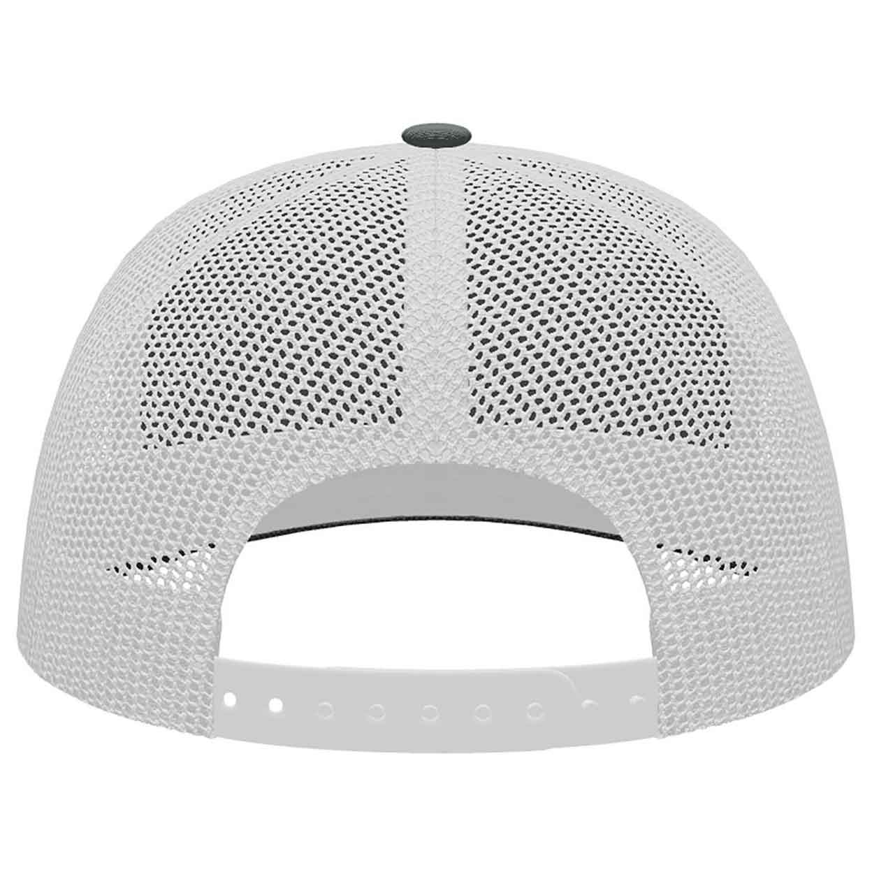 white mesh and snap back of the USA Field Hockey Trucker Snapback Hat