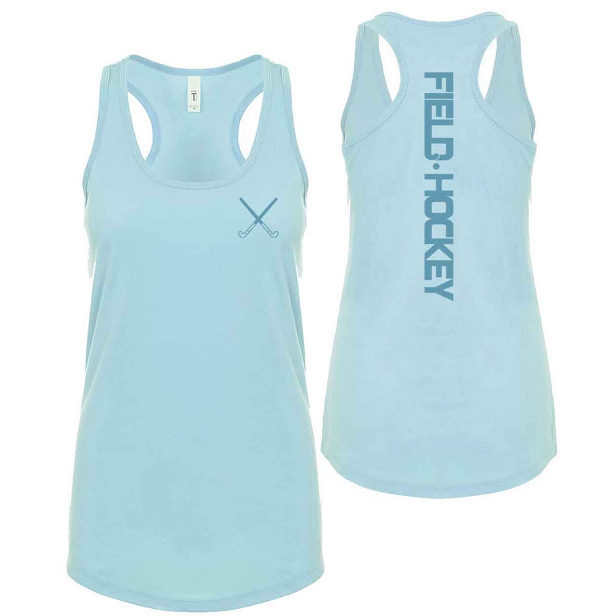 light blue Field Hockey Racerback Tank