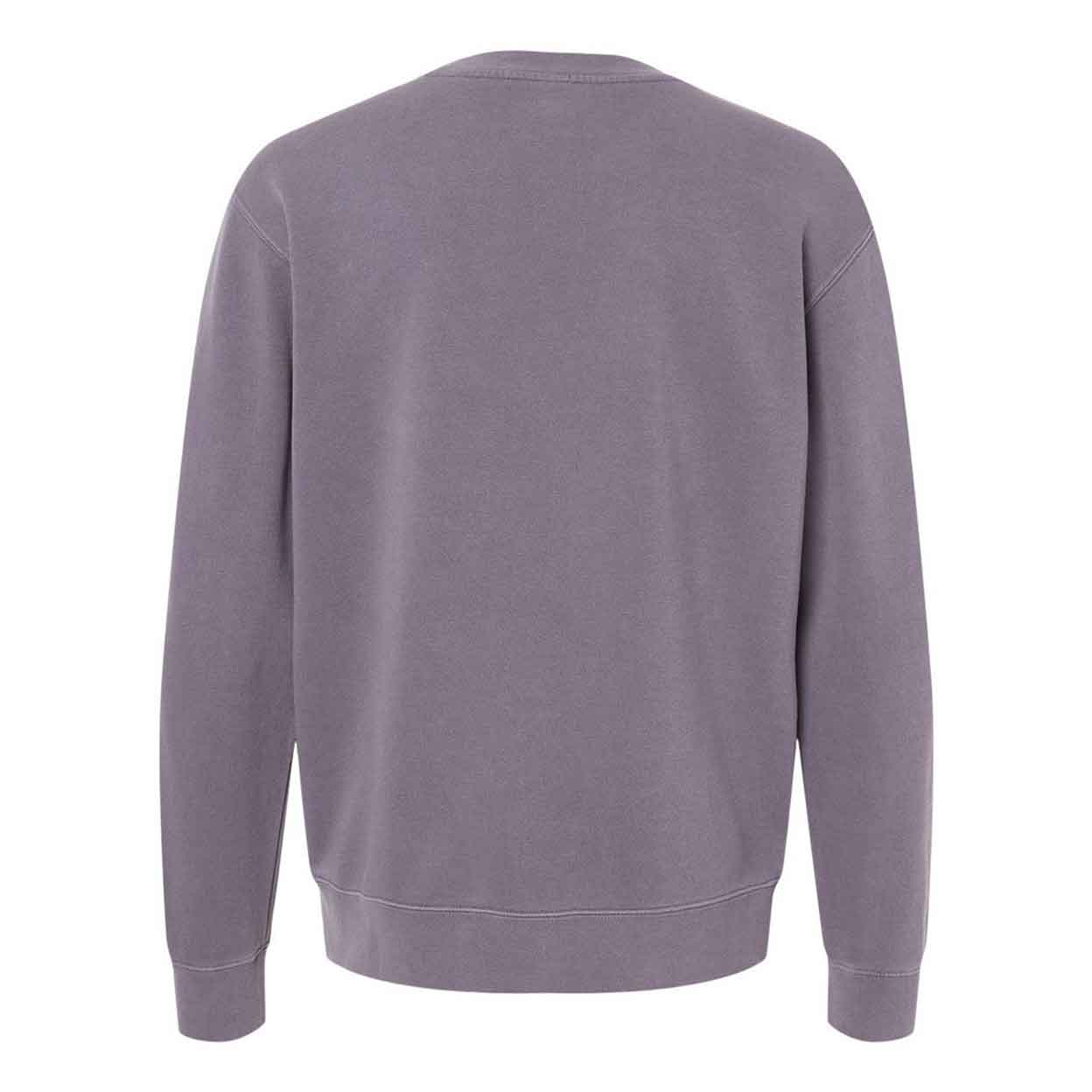 Back of the purple USA Field Hockey Pigment-Dyed Crewneck Sweatshirt