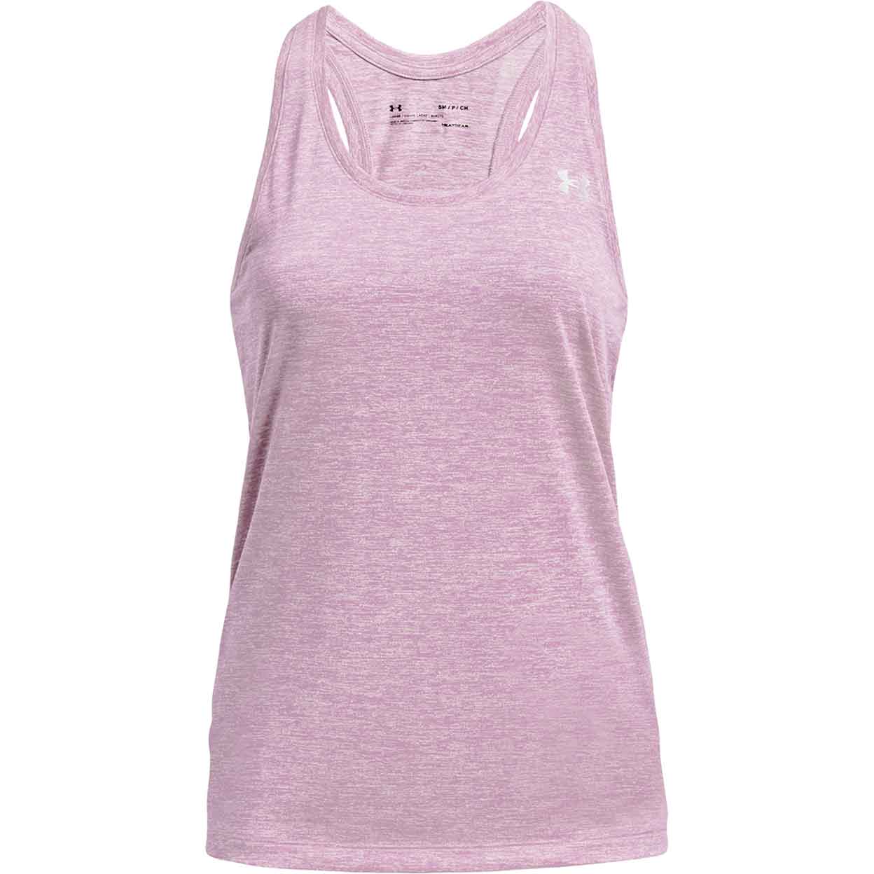 front of the lavender Under Armour Tech Twist Tank