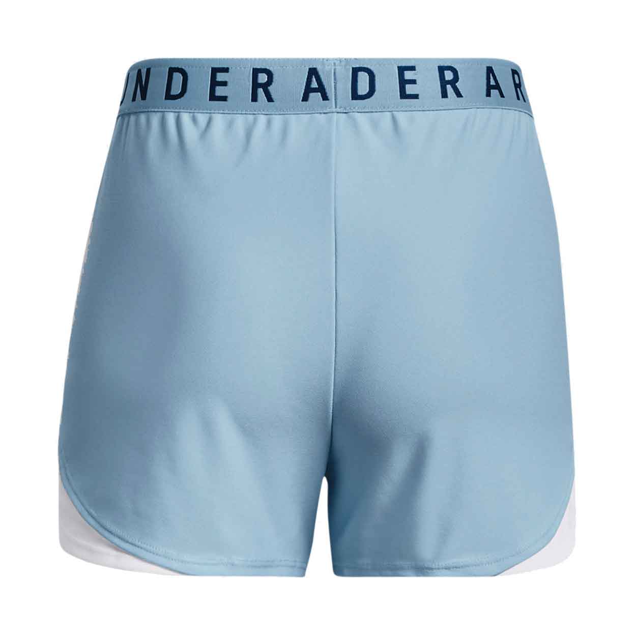 back of the blue Under Armour Women's Play Up Shorts 3.0