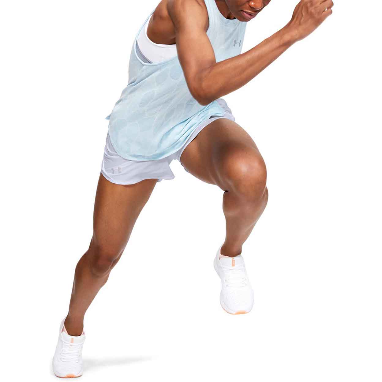 Runner wearing the Under Armour Women'S Fly By 2.0 Shorts.