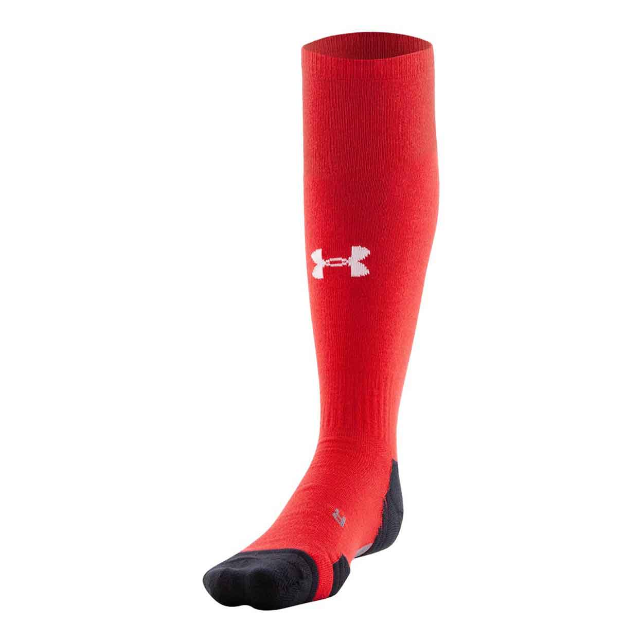 red Under Armour Team Over The Calf Socks