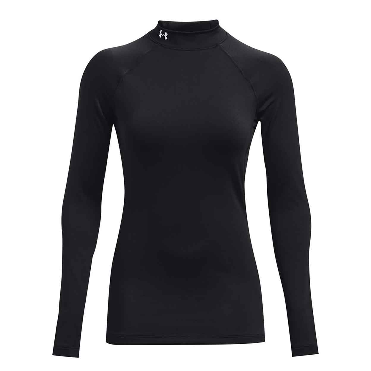 Black Under Armour Coldgear Authentics Mockneck Top